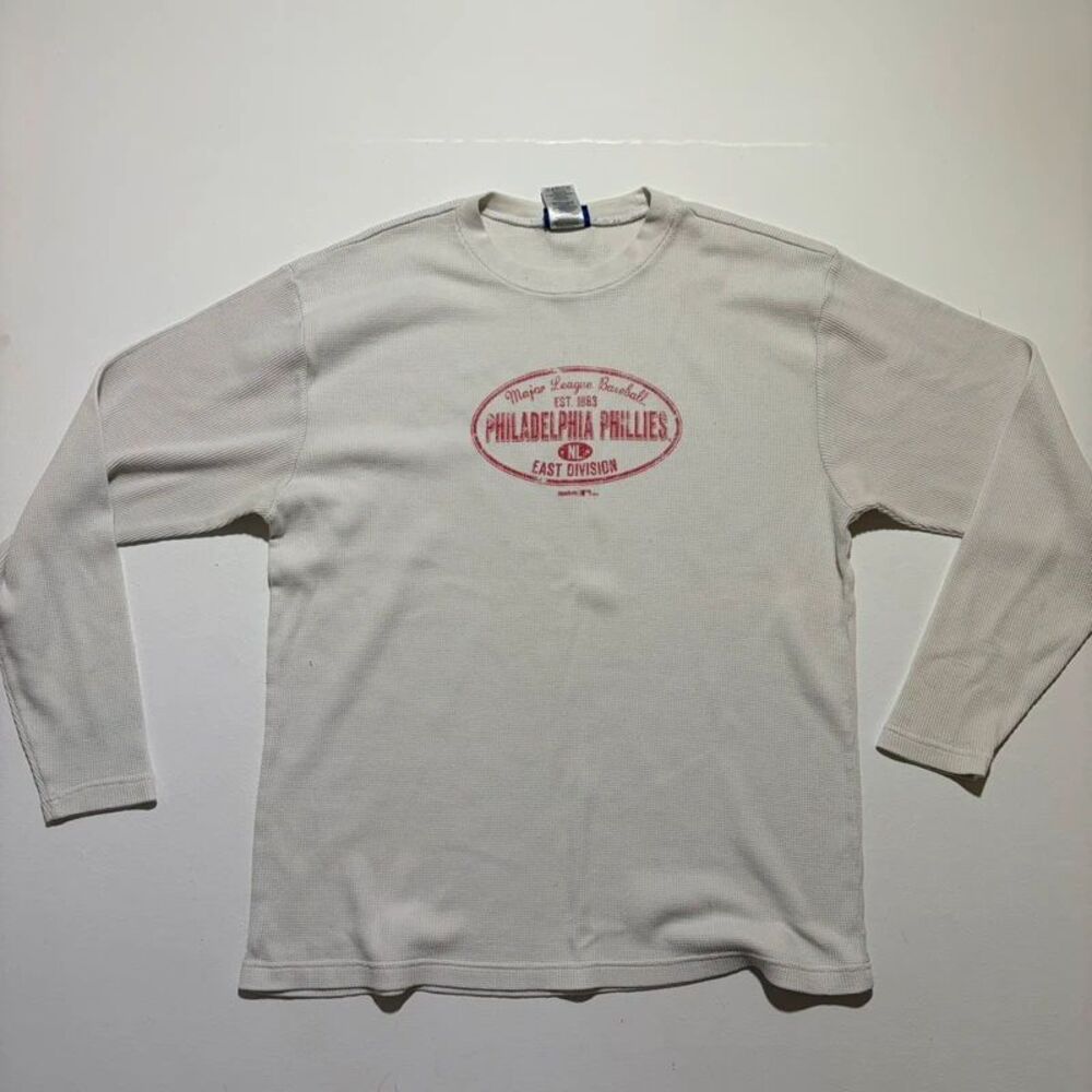 Philadelphia Phillies Waffle Knit Thermal Reebok Shirt 2009